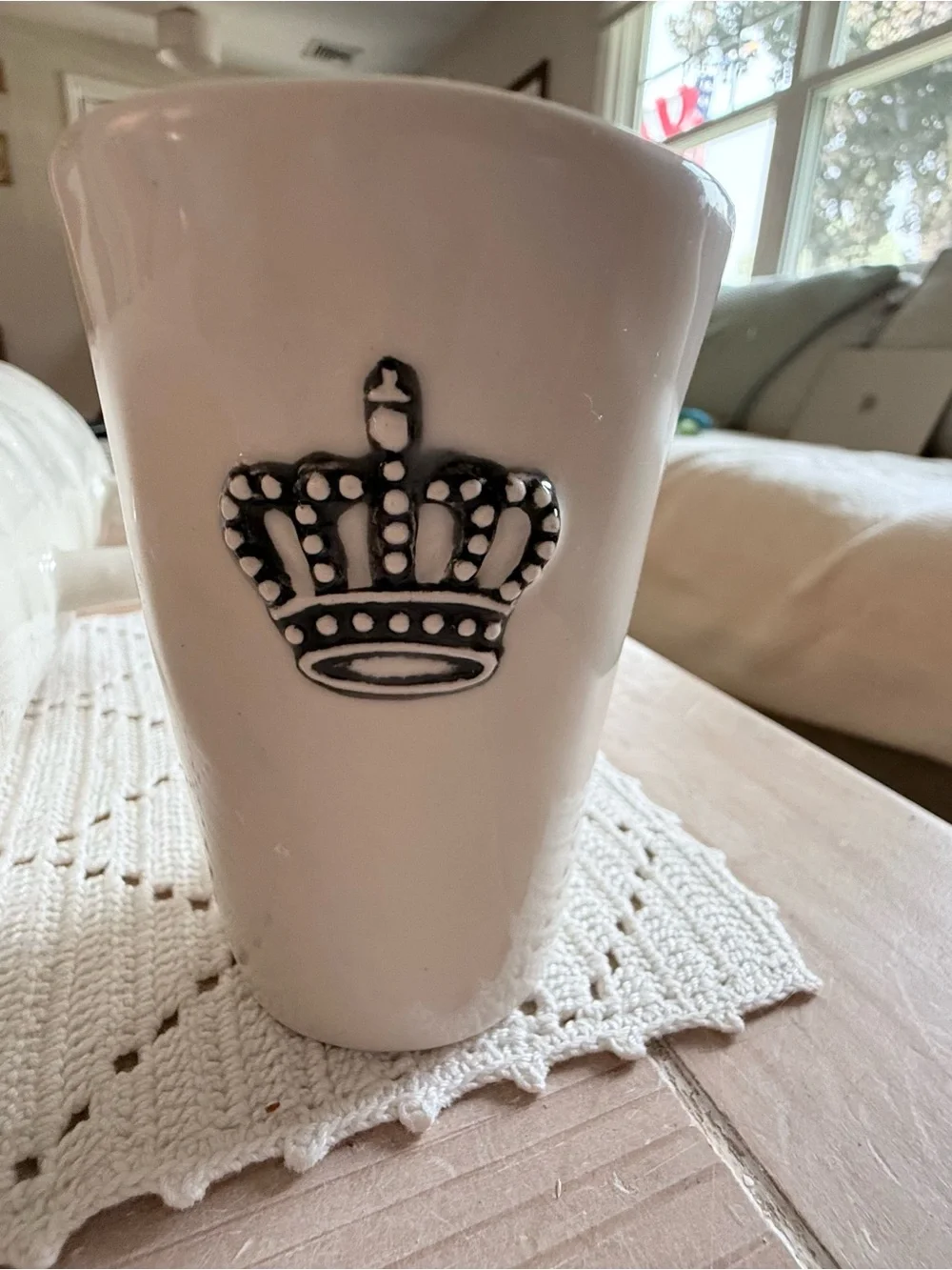 RARE Rae Dunn By Magenta Pitcher with 2 Tumblers; Have a Royal Day